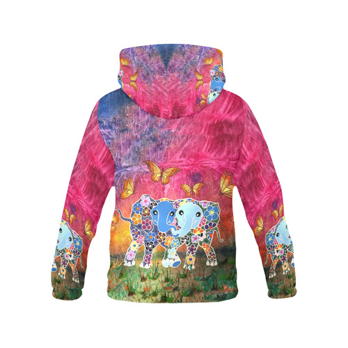 Dancing Elephants Men's Hoodie All Over Print Hoodie for Men/Large Size (USA Size) (Model H13)