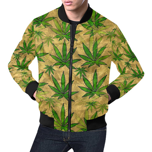 Weeds by Popart Lover All Over Print Bomber Jacket for Men (Model H19)