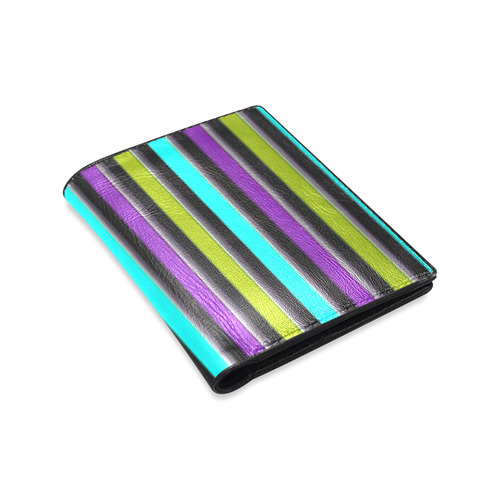 retro stripe 2 Men's Leather Wallet (Model 1612)