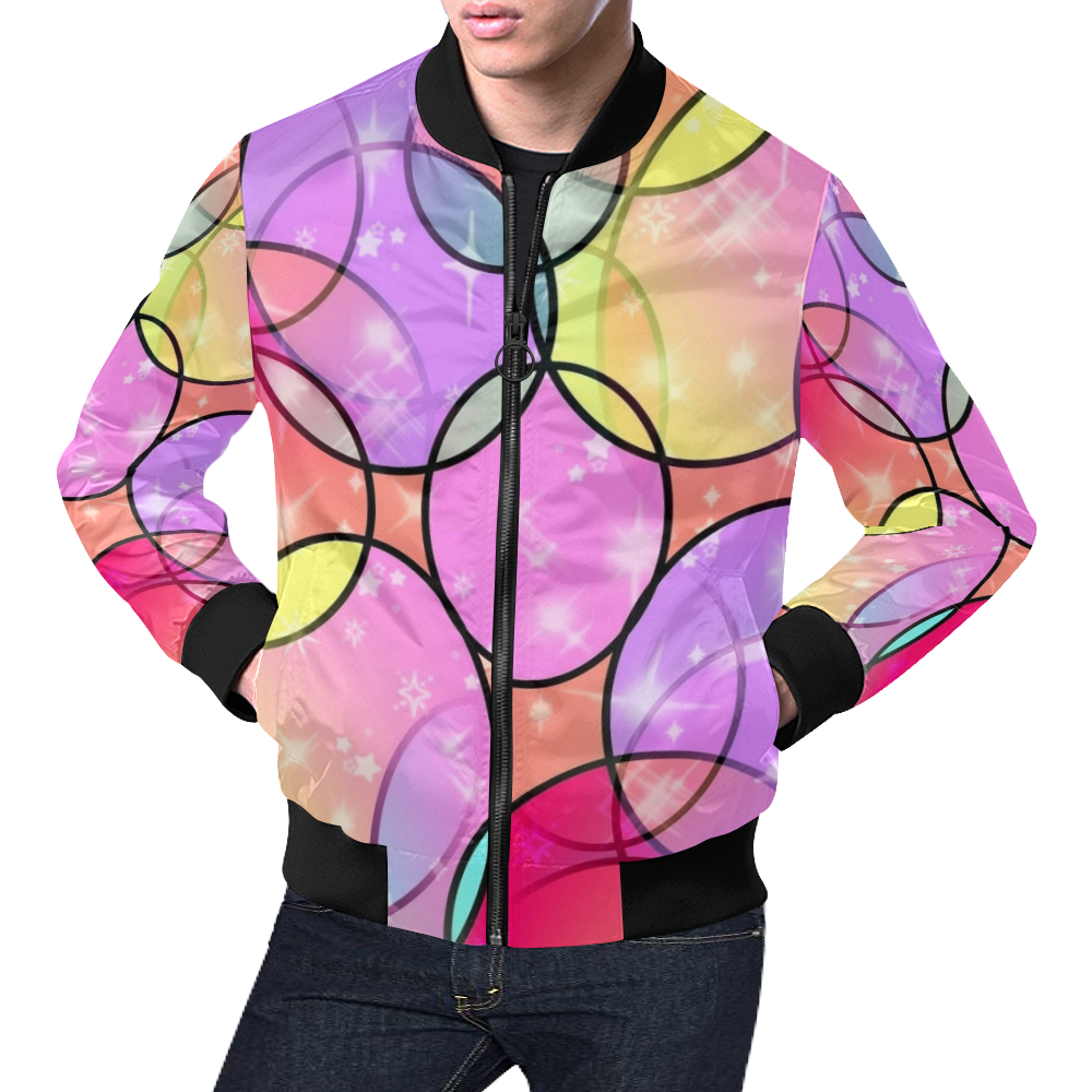 Round Colors by Popart Lover All Over Print Bomber Jacket for Men (Model H19)