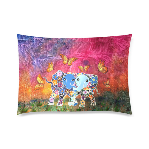 Dancing Elephants Pillowcase Custom Zippered Pillow Case 20"x30" (one side)