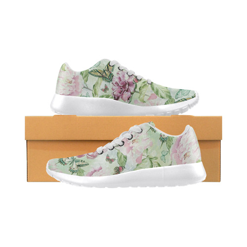 Watercolor Butterflies Flowers Wallpaper 03 Women’s Running Shoes (Model 020)
