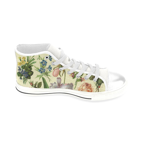 Victorian Flowers Men’s Classic High Top Canvas Shoes (Model 017)