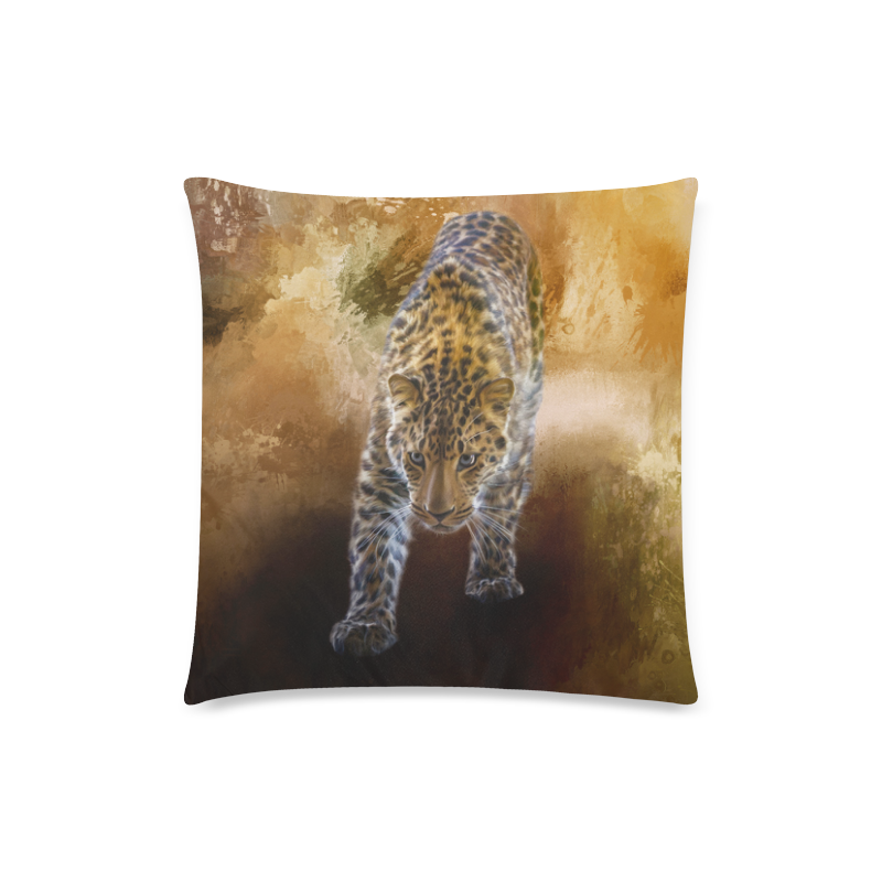 A fantastic painted russian amur leopard Custom Zippered Pillow Case 18"x18"(Twin Sides)