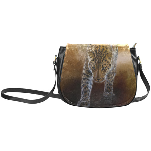 A fantastic painted russian amur leopard Classic Saddle Bag/Small (Model 1648)