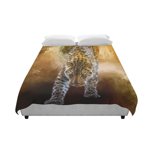 A fantastic painted russian amur leopard Duvet Cover 86"x70" ( All-over-print)
