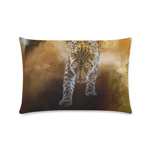 A fantastic painted russian amur leopard Custom Zippered Pillow Case 16"x24"(Twin Sides)