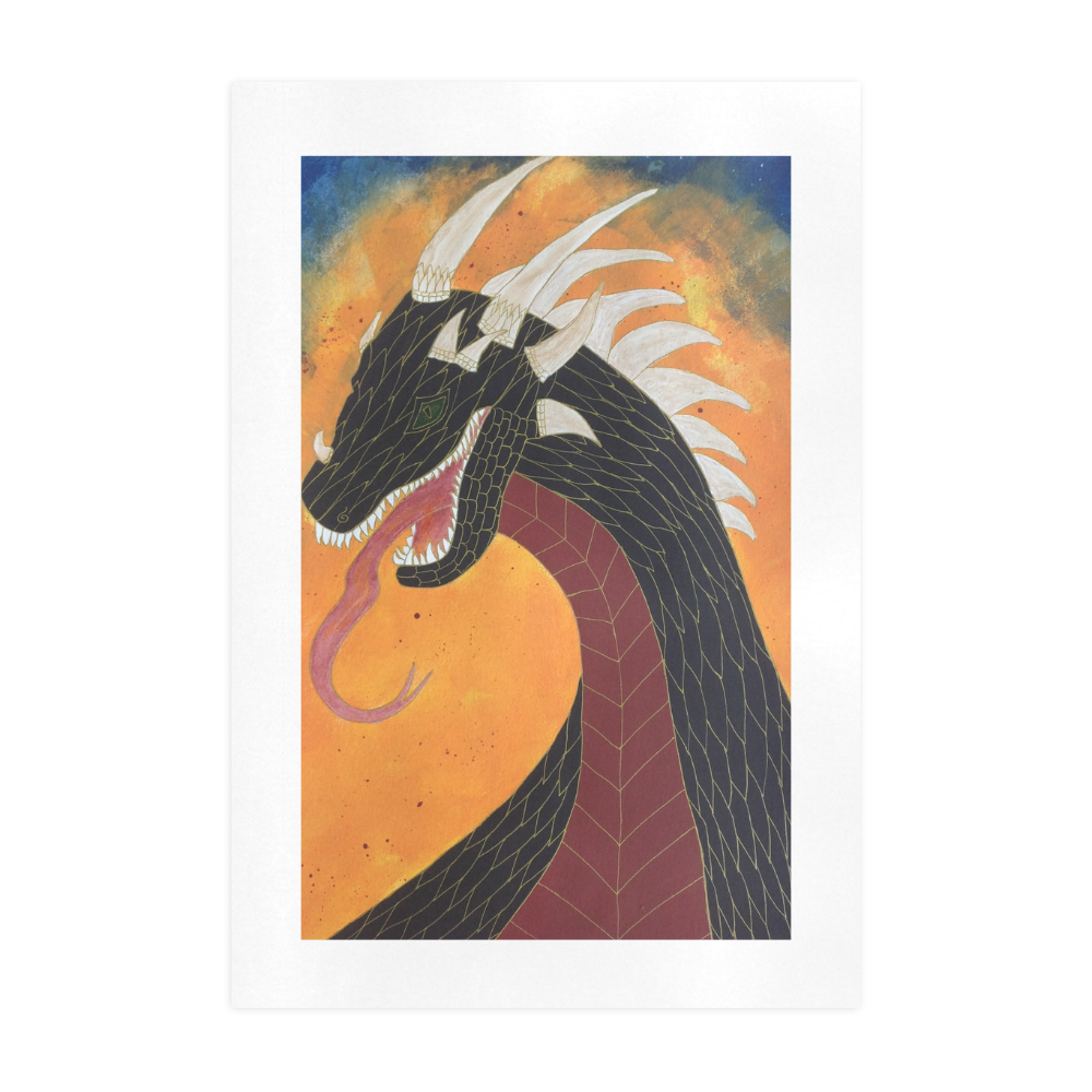Metal Head Dragon Art Print 19‘’x28‘’