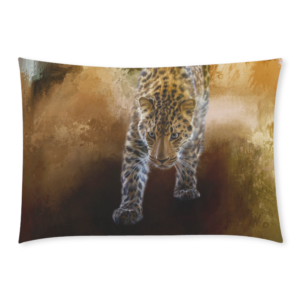 A fantastic painted russian amur leopard Custom Rectangle Pillow Case 20x30 (One Side)