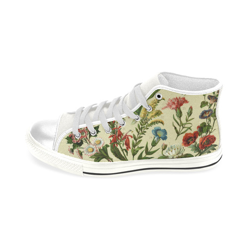 Victorian Flowers Men’s Classic High Top Canvas Shoes (Model 017)