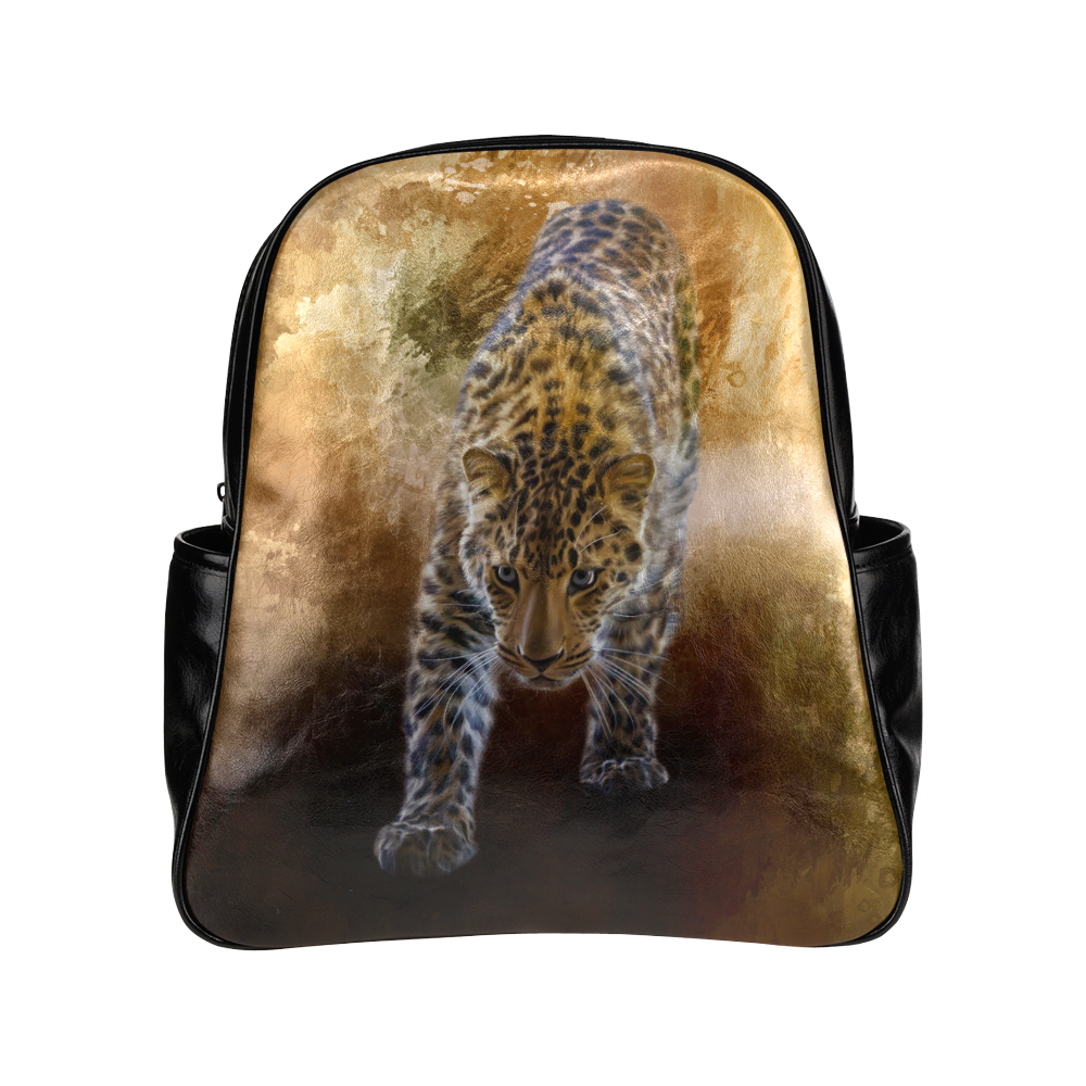 A fantastic painted russian amur leopard Multi-Pockets Backpack (Model 1636)