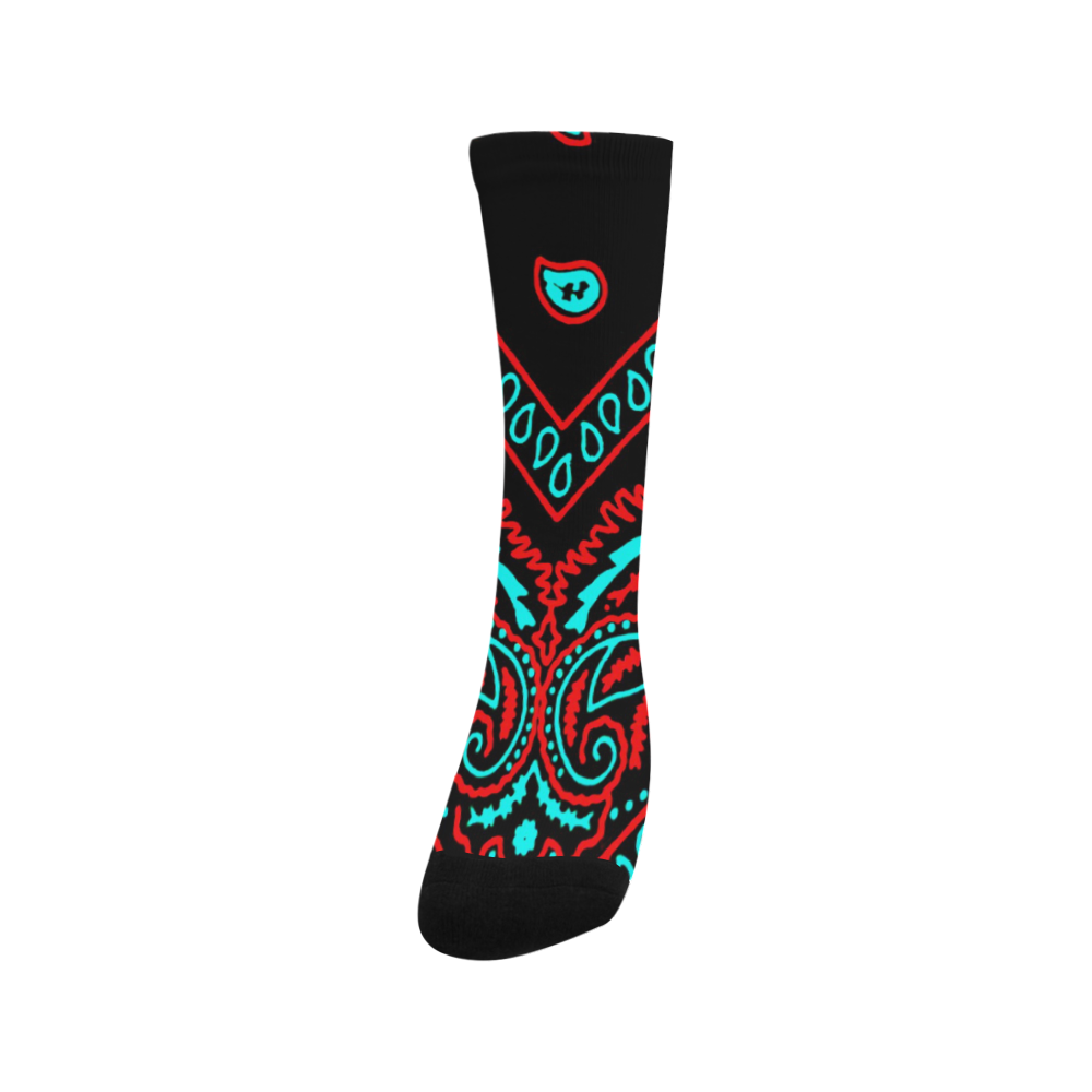 blue and red bandana 1 Trouser Socks