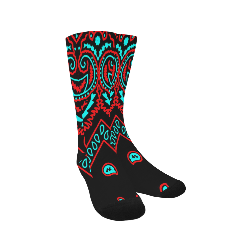 blue and red bandana 2 Trouser Socks