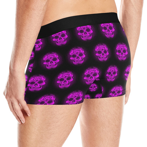 Sugarskull Pattern,purple by JamColors Men's All Over Print Boxer Briefs (Model L10)