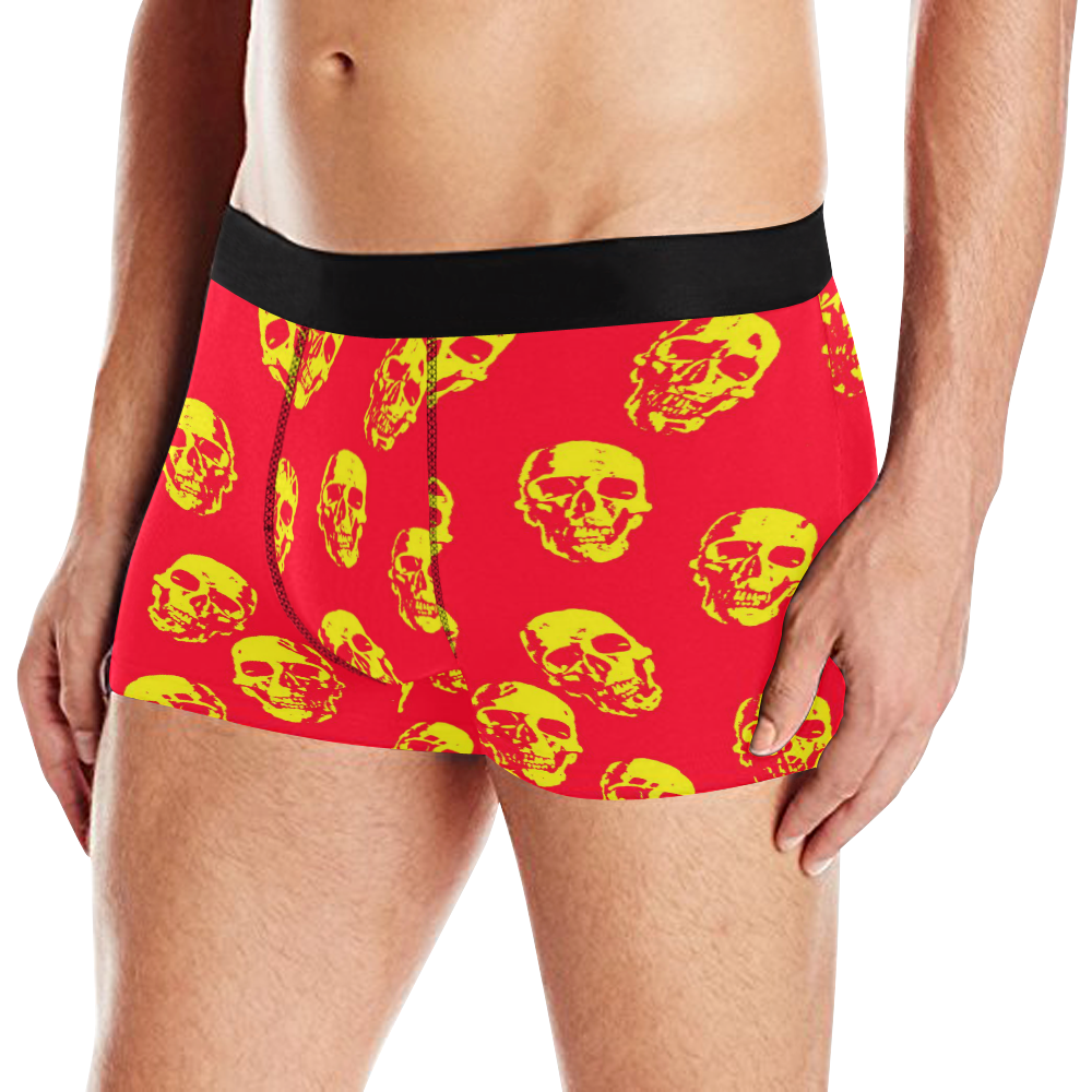 hot skulls, red yellow by JamColors Men's All Over Print Boxer Briefs (Model L10)