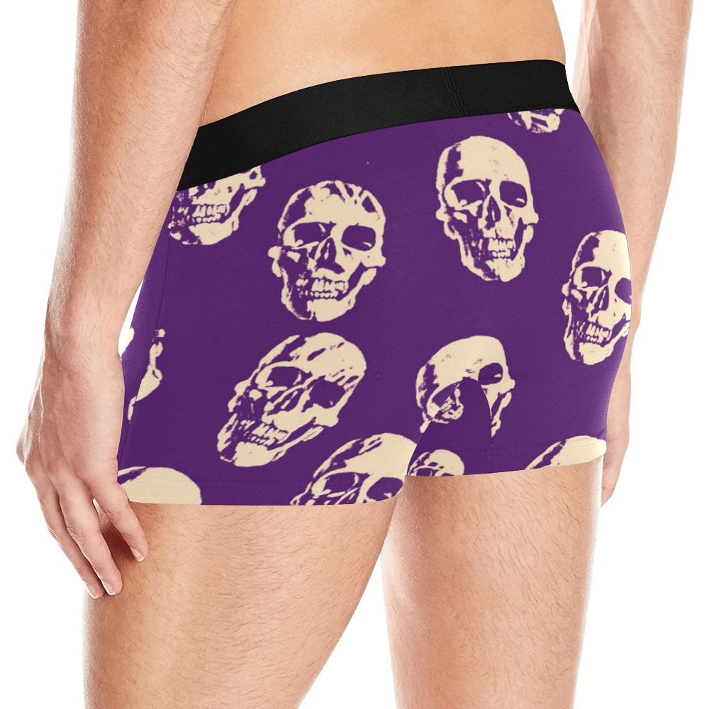 Hot Skulls,purple by JamColors Men's All Over Print Boxer Briefs (Model L10)