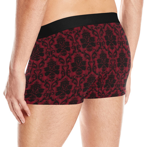 Gothic Victorian Black'n Red Pattern Men's All Over Print Boxer Briefs (Model L10)