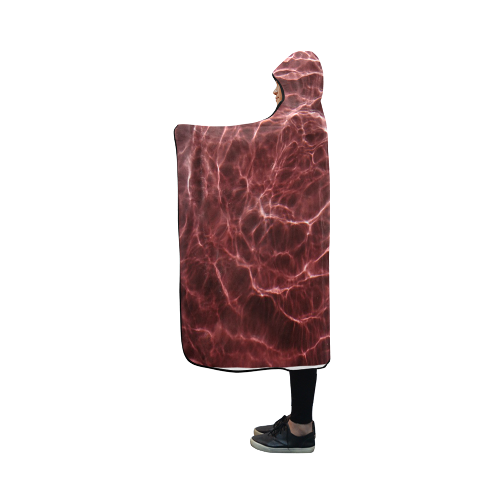 Dark Pink Ray Light Hooded Blanket 50''x40''