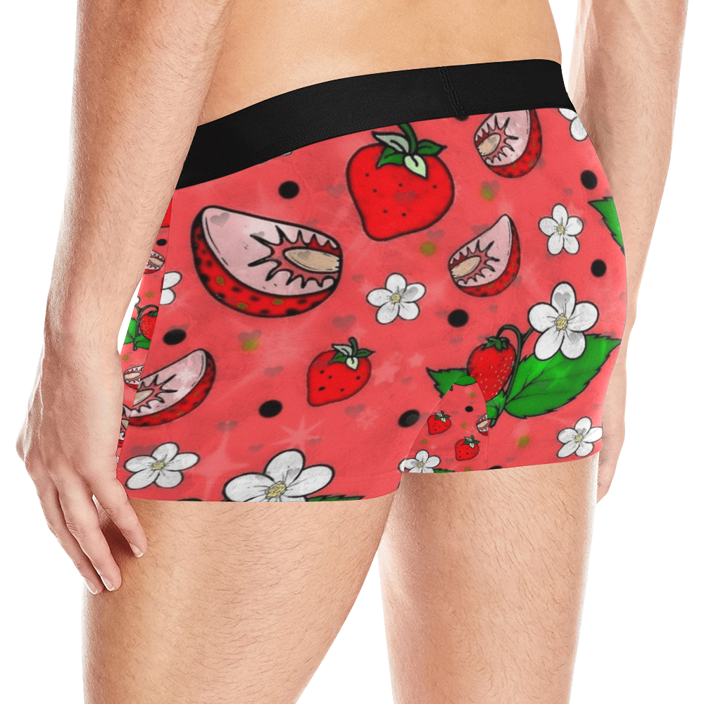 Strawberry Popart by Nico Bielow Men's All Over Print Boxer Briefs (Model L10)