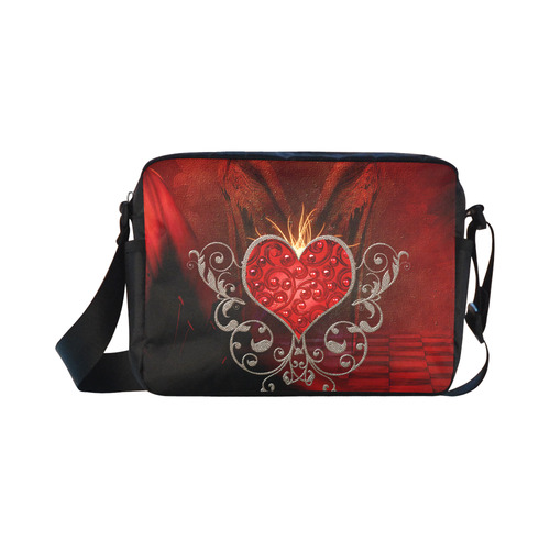 Wonderful heart with wings Classic Cross-body Nylon Bags (Model 1632)