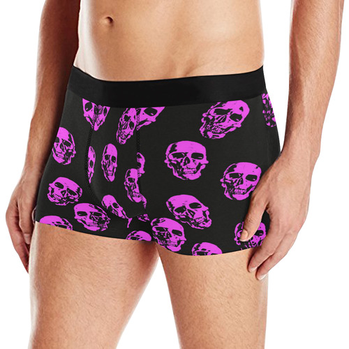 Hot Skulls, pink by JamColors Men's All Over Print Boxer Briefs (Model L10)