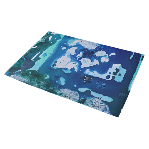 Orca Whale Marvels at the Melting Ice, Environment Azalea Doormat 30" x 18" (Sponge Material)