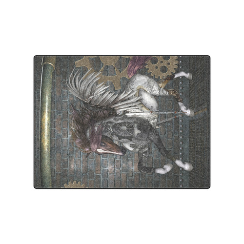 Steampunk, awesome steampunk horse with wings Blanket 50"x60"