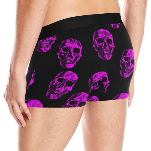 purple skulls Men's All Over Print Boxer Briefs (Model L10)