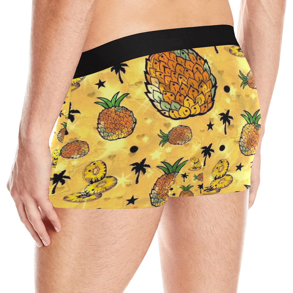 Pineapple Popart by Nico Bielow Men's All Over Print Boxer Briefs (Model L10)
