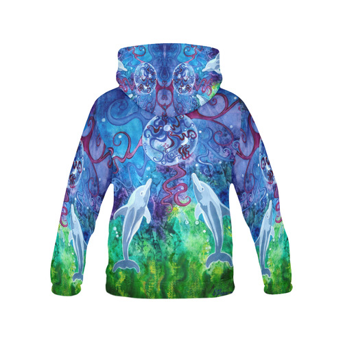 Dolphin Gaze Men's Hoodie All Over Print Hoodie for Men (USA Size) (Model H13)