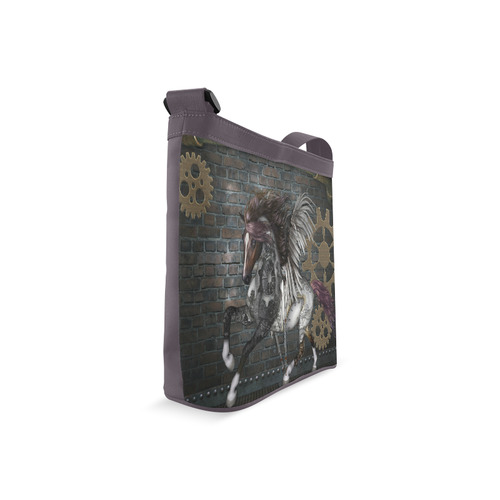 Steampunk, awesome steampunk horse with wings Crossbody Bags (Model 1613)
