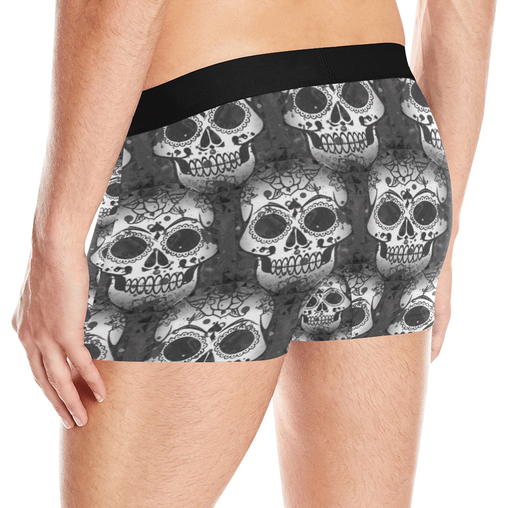 new skull allover pattern by JamColors Men's All Over Print Boxer Briefs (Model L10)