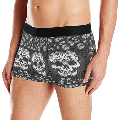 skull 317 B&W by JamColors Men's All Over Print Boxer Briefs (Model L10)