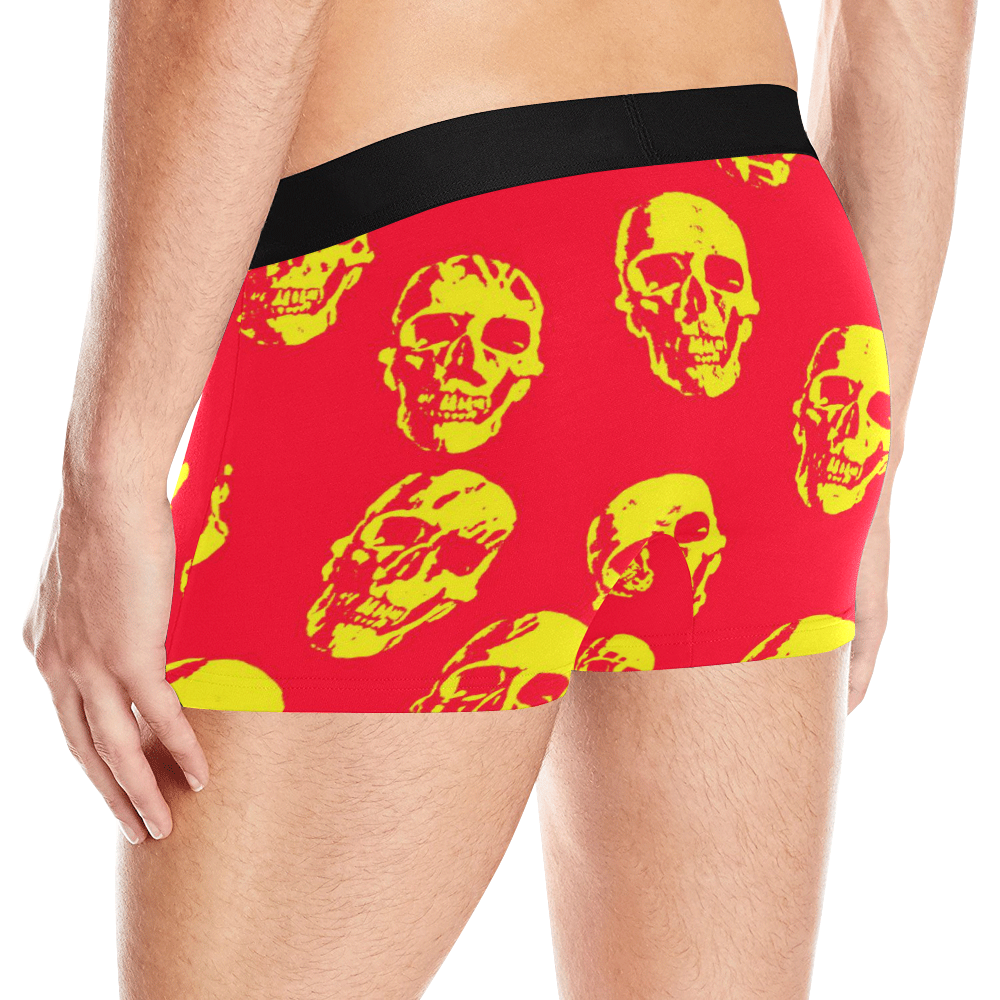 hot skulls, red yellow by JamColors Men's All Over Print Boxer Briefs (Model L10)