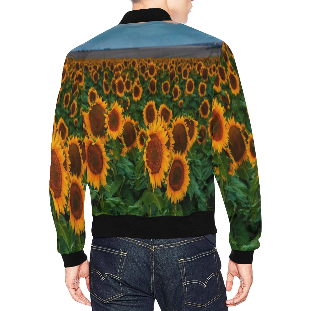 Sunflower by Artdream All Over Print Bomber Jacket for Men (Model H19)