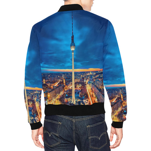 Berlin by Artdream All Over Print Bomber Jacket for Men (Model H19)