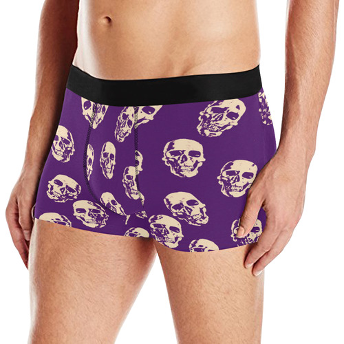 Hot Skulls,purple by JamColors Men's All Over Print Boxer Briefs (Model L10)