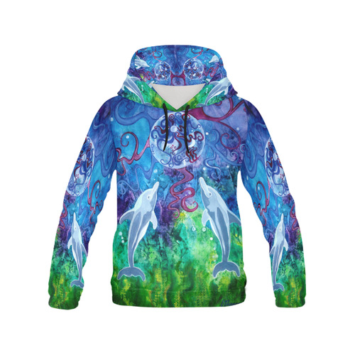 Dolphin Gaze Men's Hoodie All Over Print Hoodie for Men (USA Size) (Model H13)