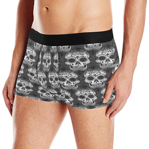 new skull allover pattern by JamColors Men's All Over Print Boxer Briefs (Model L10)