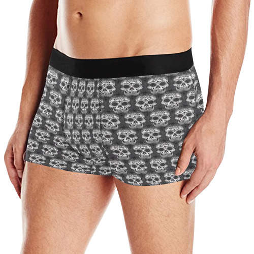 new skull allover pattern 2 by JamColors Men's All Over Print Boxer Briefs (Model L10)