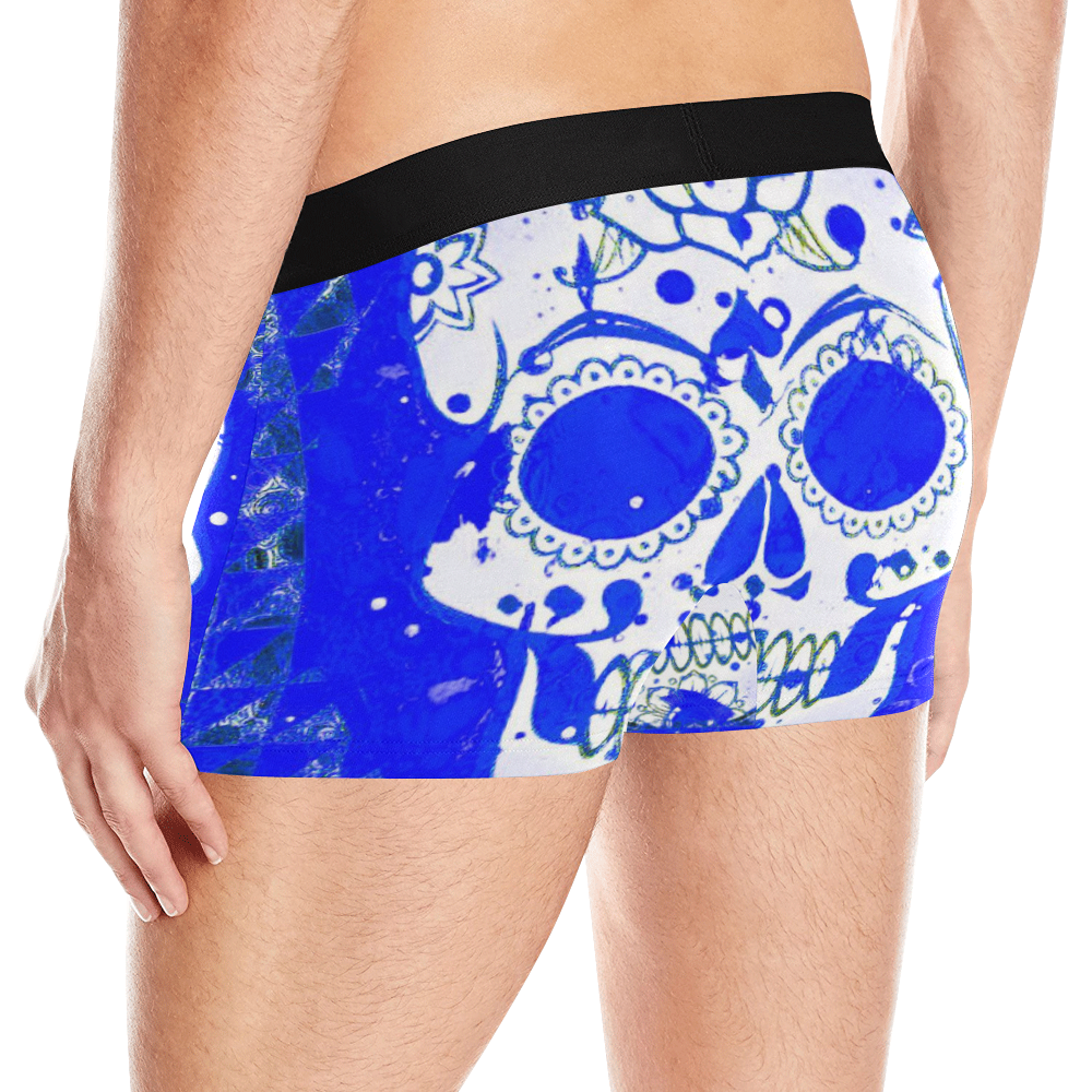 Trendy Skull,inky blue by JamColors Men's All Over Print Boxer Briefs (Model L10)