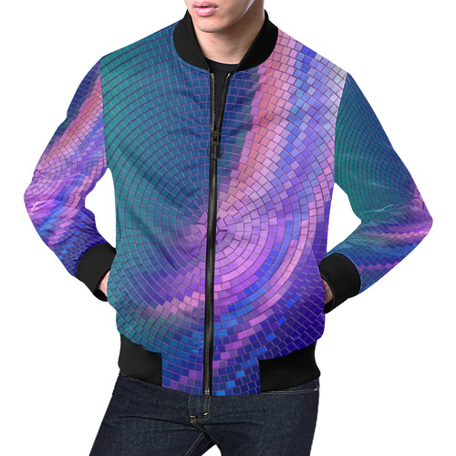 Mosaic Abstract by Artdream All Over Print Bomber Jacket for Men (Model H19)