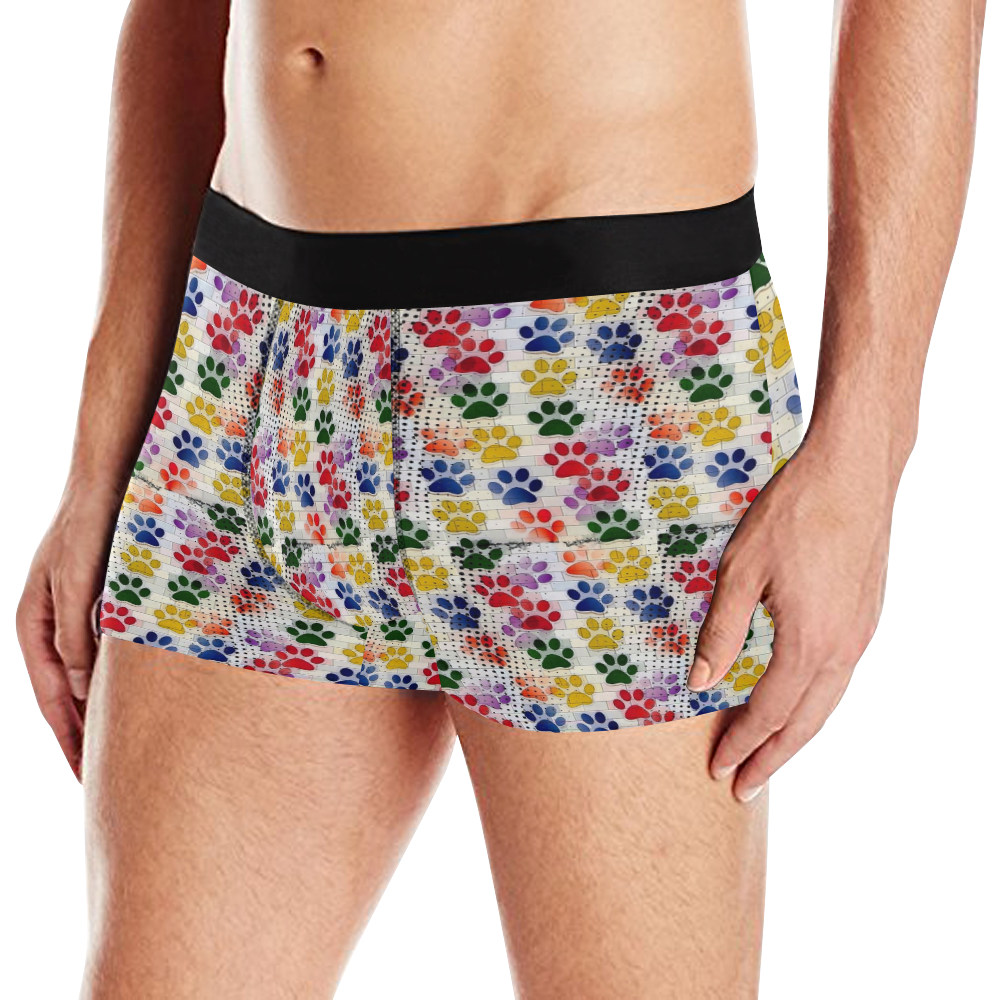 Paws Popart by Nico Bielow Men's All Over Print Boxer Briefs (Model L10)