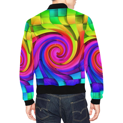 Twister Color Abstract by Artdream All Over Print Bomber Jacket for Men (Model H19)