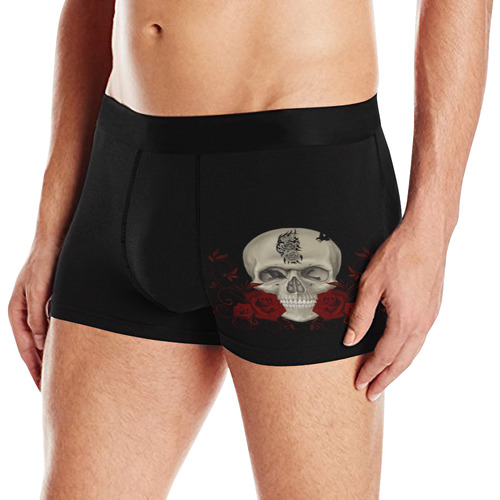 Gothic Skull With Tribal Tatoo Men's All Over Print Boxer Briefs (Model L10)