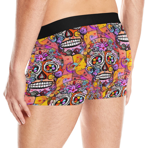 A Skull Popart by Nico Bielow Men's All Over Print Boxer Briefs (Model L10)