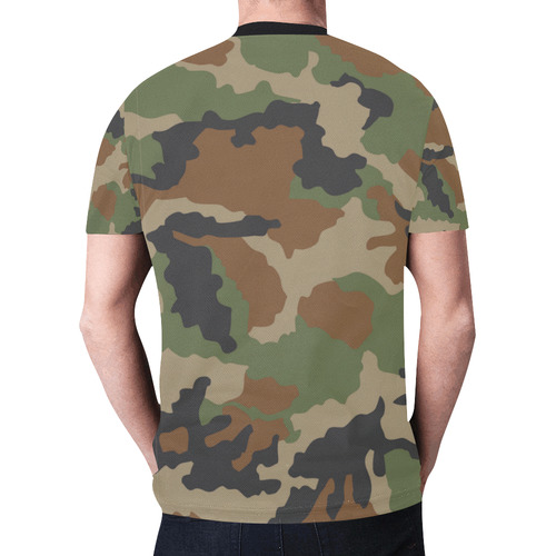 woodland camouflage pattern New All Over Print T-shirt for Men (Model T45)
