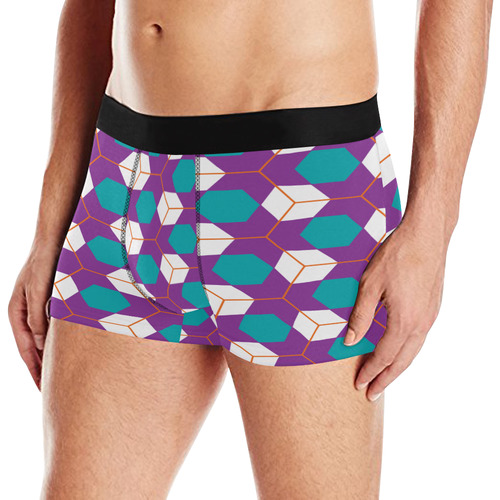 Cubes in honeycomb pattern Men's All Over Print Boxer Briefs (Model L10)