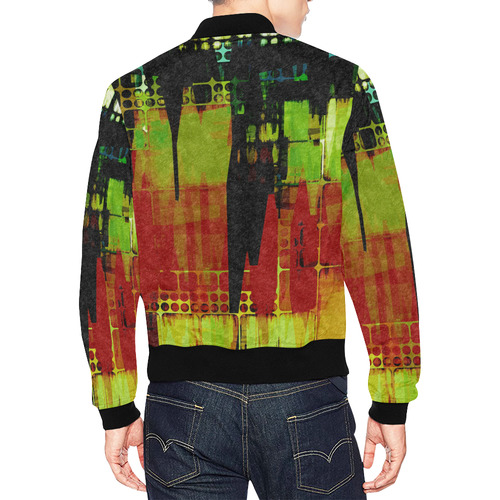 Grunge texture All Over Print Bomber Jacket for Men (Model H19)