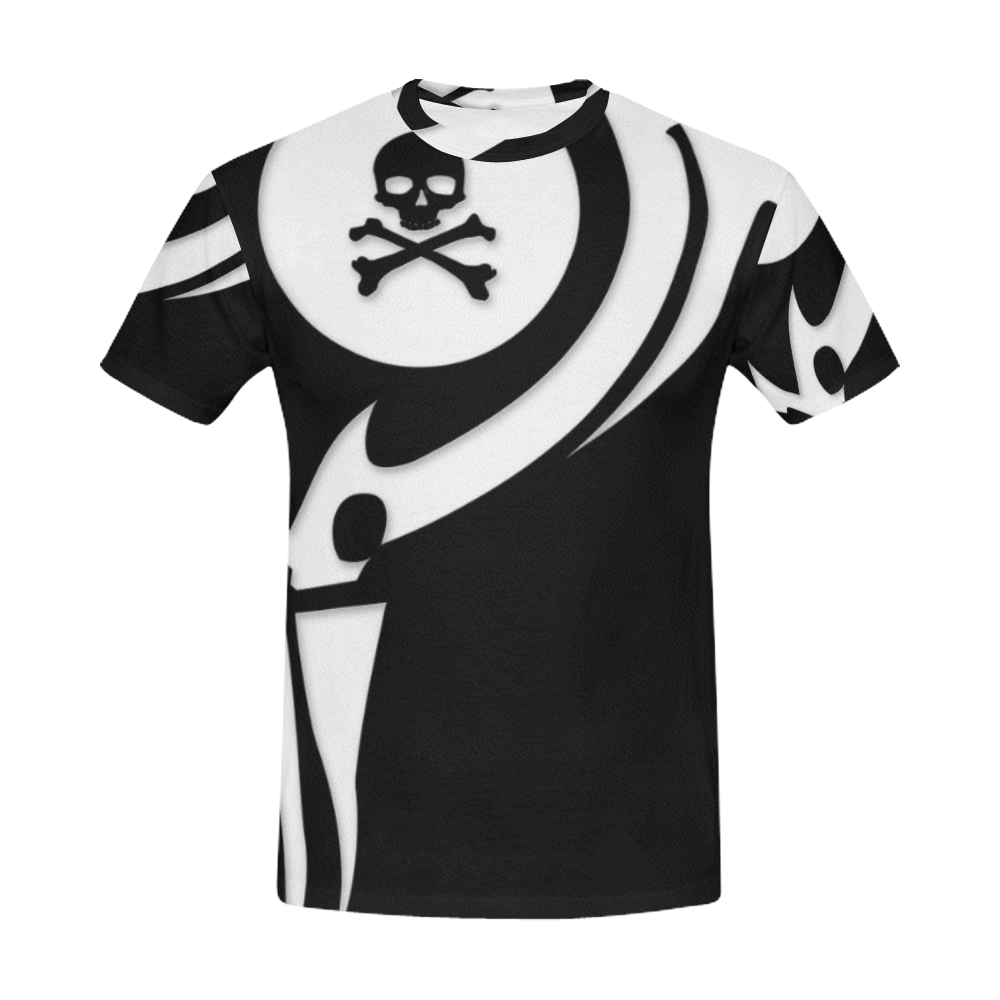 Pirate P -BLACK All Over Print T-Shirt for Men (USA Size) (Model T40)